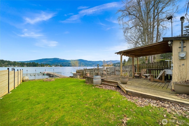 1016 Coronado Ave, Bellingham, WA 98229 - view of yard featuring fence private yard and a deck with water view