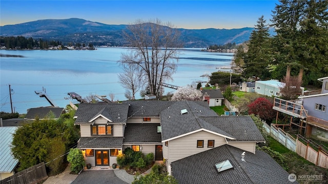 1016 Coronado Ave, Bellingham, WA 98229 - birds eye view of property with a water and mountain view