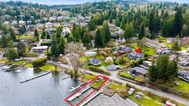 1016 Coronado Ave, Bellingham, WA 98229 - drone / aerial view with a residential view, a water view, and a view of trees