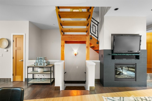 interior space featuring wood finished floors