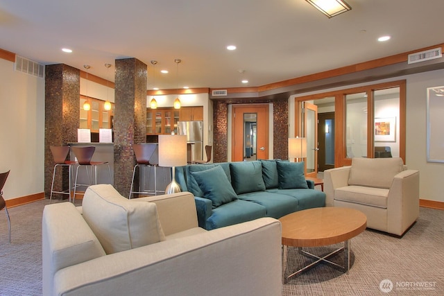 lobby featuring visible vents