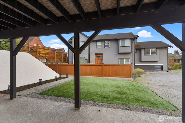 exterior space with fence
