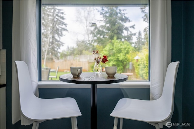 view of dining room
