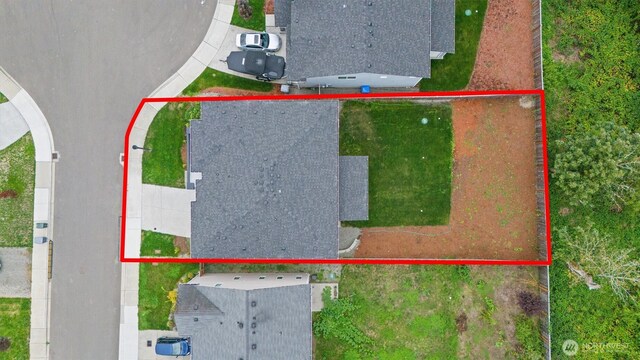 7872 198th Avenue Pl E, Bonney Lake, WA 98391 - aerial view of property's location featuring property boundaries highlighted