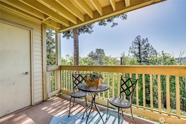view of balcony