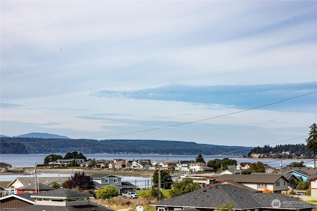 5195 NE Cedar Ln, Hansville, WA 98340 - view of mountain feature featuring a water view and a residential view