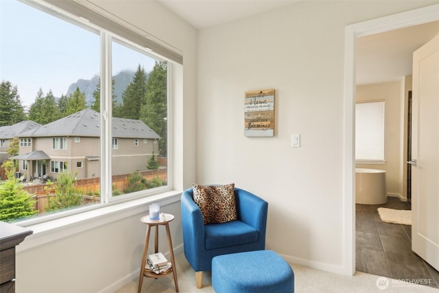 sitting room featuring baseboards