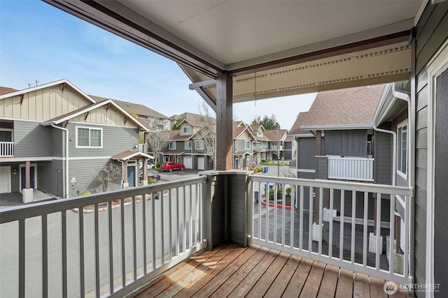 deck featuring a residential view