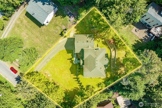 36984 Aspen Way NE, Hansville, WA 98340 - aerial view of property's location with property parcel outlined