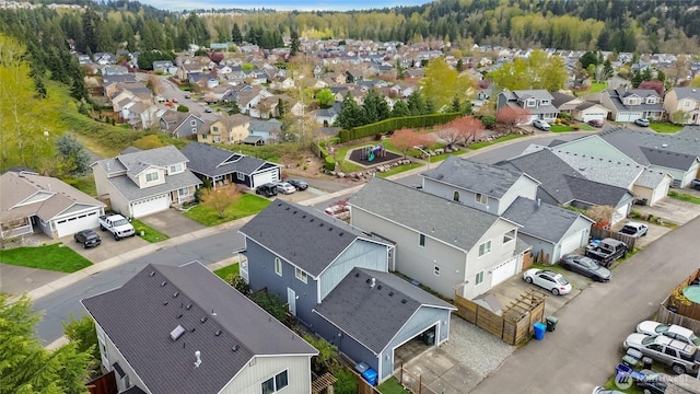 drone / aerial view featuring a residential view