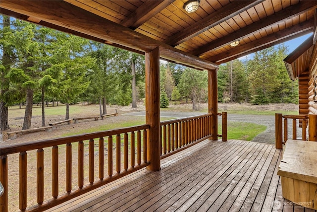 view of wooden terrace