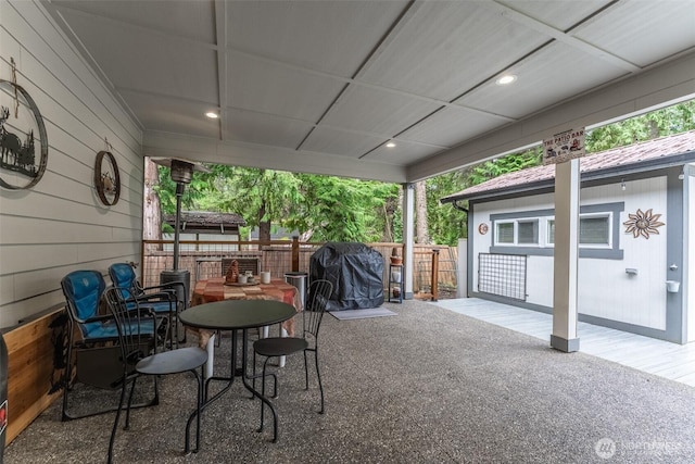 6321 Pony Pl, Maple Falls, WA 98266 - view of patio featuring a grill and fence