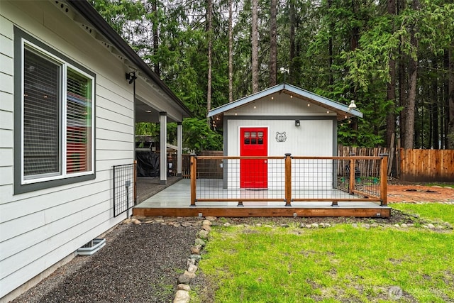 6321 Pony Pl, Maple Falls, WA 98266 - view of outbuilding featuring an outdoor structure and fence