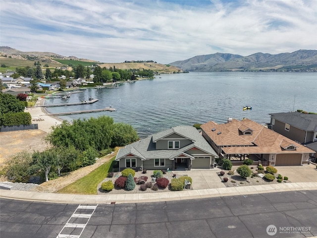 215 Wall St, Manson, WA 98831 - water view with a mountain backdrop