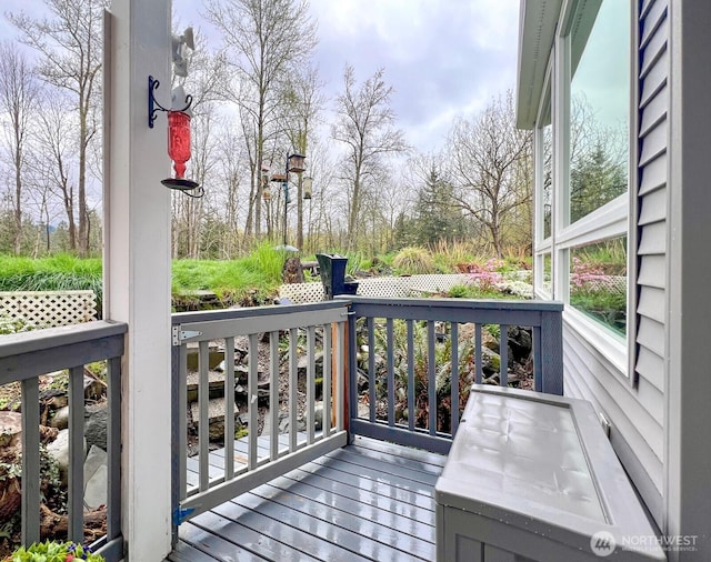 view of wooden deck