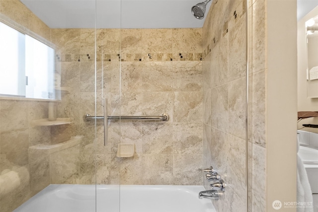 bathroom with shower / bathing tub combination