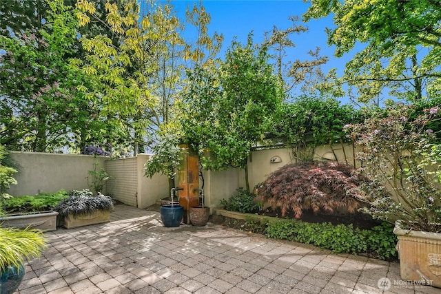 view of patio / terrace featuring a fenced backyard
