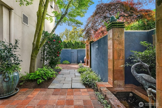 view of patio with fence