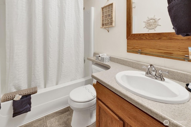 7806 Birch Bay Dr Unit 1107, Blaine, WA 98230 - full bath with toilet, shower / tub combo, vanity, and tile patterned flooring