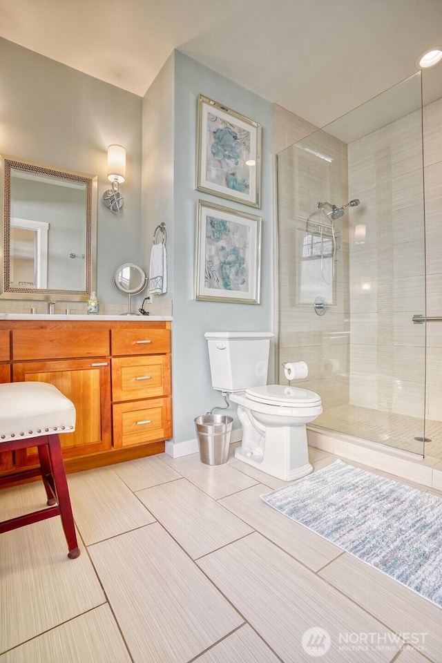 1305 10th St, Everett, WA 98201 - bathroom featuring a walk in shower and vanity
