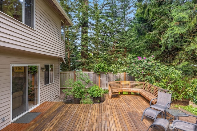 24507 SE 37th St, Sammamish, WA 98029 - wooden terrace featuring a fenced backyard