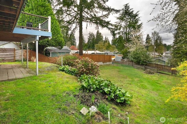 15544 Densmore Ave N, Shoreline, WA 98133 - view of yard featuring a patio and a fenced backyard