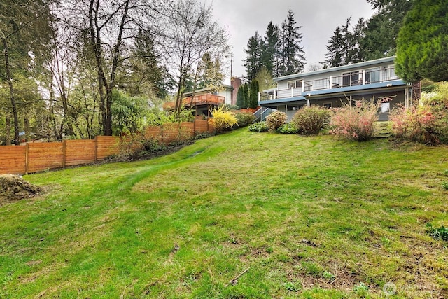 15544 Densmore Ave N, Shoreline, WA 98133 - view of yard with fence and a deck