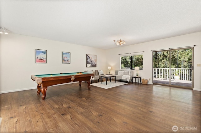 20817 29th Ave SE, Bothell, WA 98021 - recreation room with pool table, wood finished floors, and baseboards
