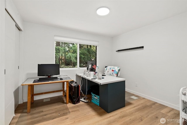 8710 Homestead Ave NE, Olympia, WA 98516 - office area featuring light wood-style flooring