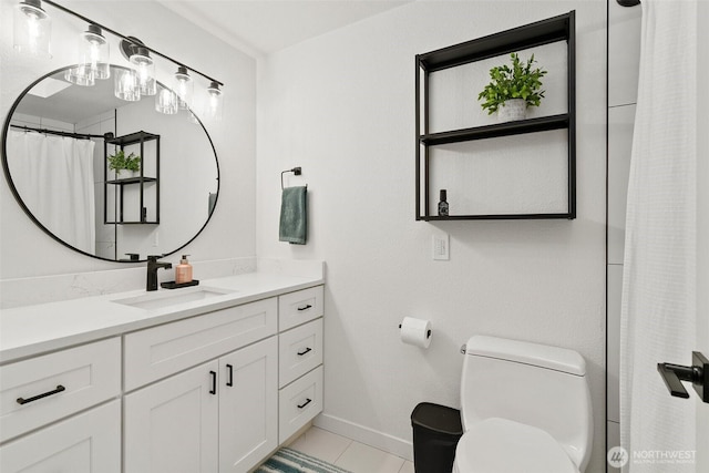 8710 Homestead Ave NE, Olympia, WA 98516 - bathroom with vanity and tile patterned floors