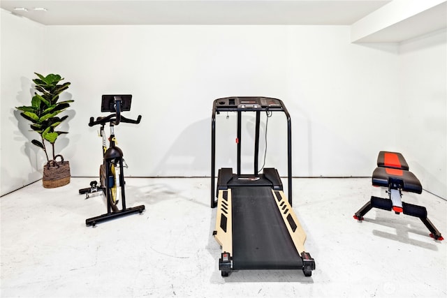 view of exercise area