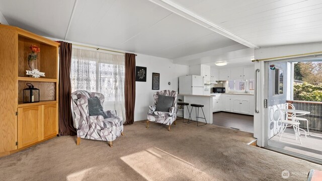 3212 S 182nd Pl Unit 193, Seatac, WA 98188 - interior space featuring carpet and beam ceiling