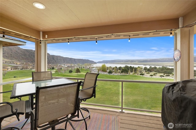 23154 Sunserra Loop NW Unit B15, Quincy, WA 98848 - sunroom / solarium featuring a water and mountain view