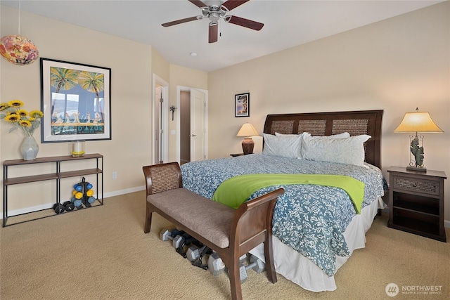 23154 Sunserra Loop NW Unit B15, Quincy, WA 98848 - bedroom with carpet flooring, baseboards, and ceiling fan