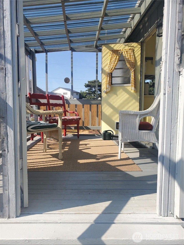 view of wooden terrace
