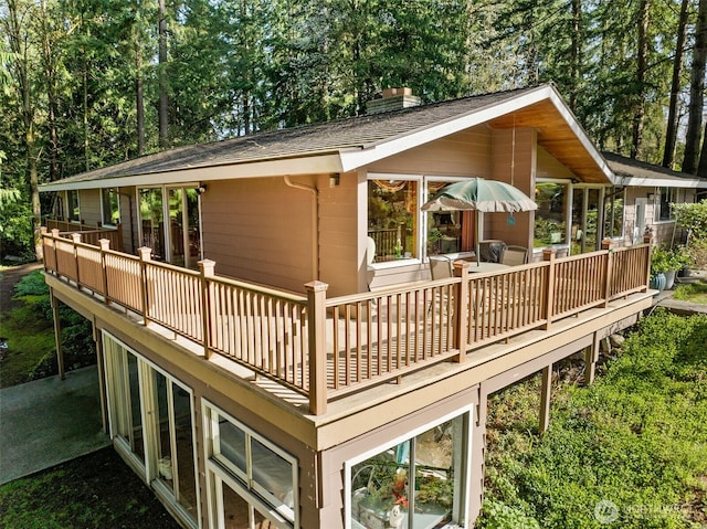 view of wooden terrace