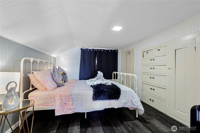 819 NW 50th St, Seattle, WA 98107 - bedroom with vaulted ceiling and wood finished floors