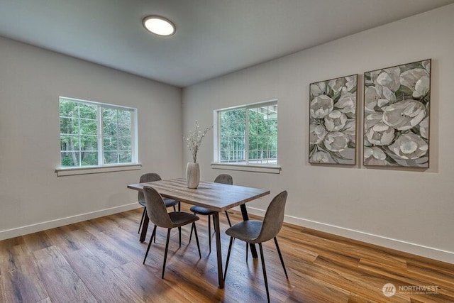 2822 200th Ave SW, Lakebay, WA 98349 - dining space featuring baseboards and wood finished floors