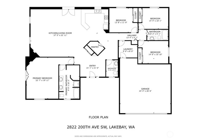 2822 200th Ave SW, Lakebay, WA 98349 - room layout