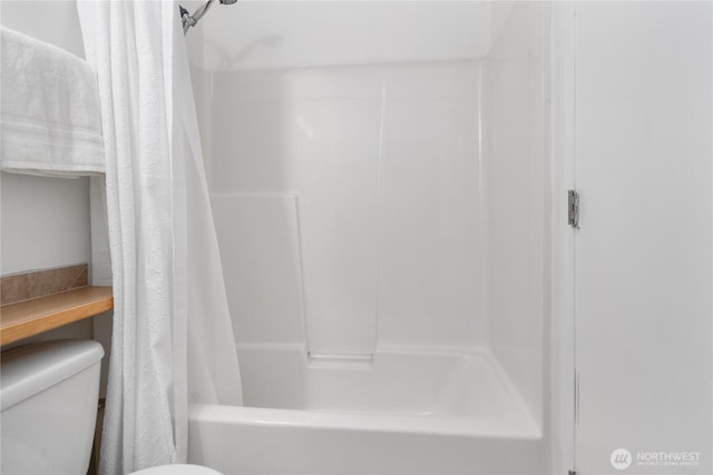 20210 La Paloma Dr E, Bonney Lake, WA 98391 - bathroom featuring shower / bath combo and toilet