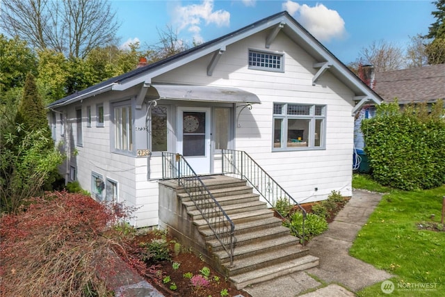 view of bungalow-style home