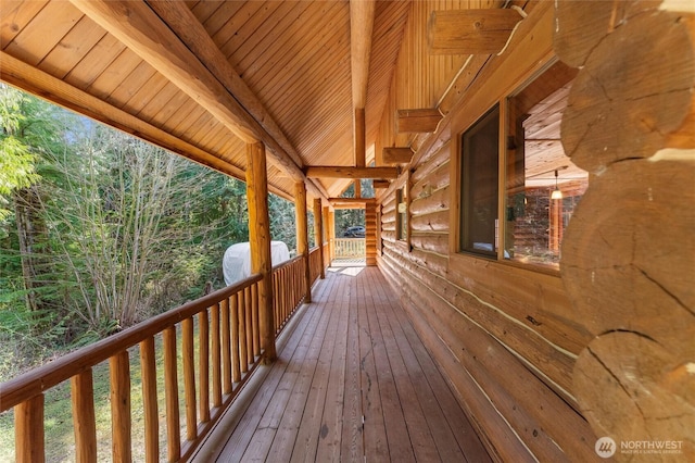 view of wooden deck