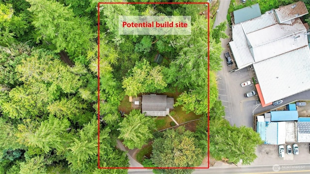 9310 Miller Rd, Bainbridge Island, WA 98110 - aerial overview of property's location featuring property parcel outlined