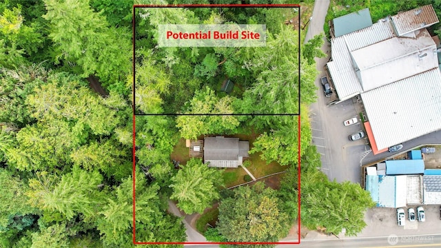 9310 Miller Rd, Bainbridge Island, WA 98110 - aerial overview of property's location featuring property parcel outlined