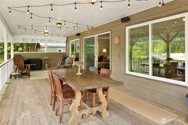 3058 Camp 2 Rd, Sedro Woolley, WA 98284 - wooden deck with outdoor dining area