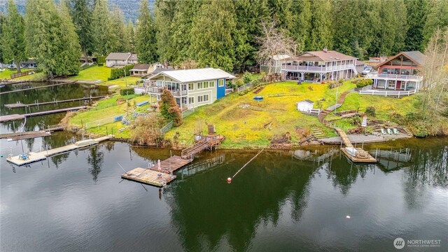 3058 Camp 2 Rd, Sedro Woolley, WA 98284 - bird's eye view of a nearby body of water and a heavily wooded area