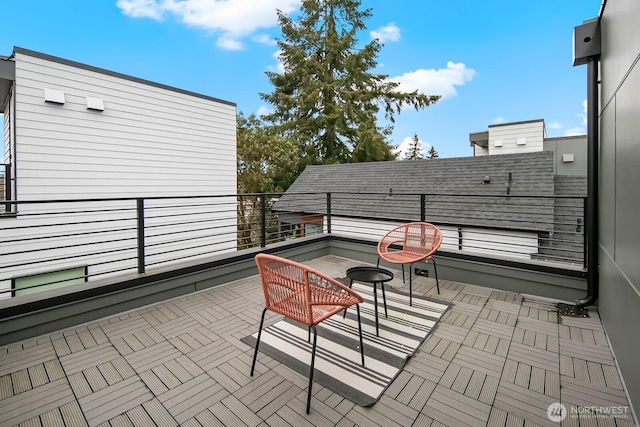 view of patio / terrace featuring a balcony