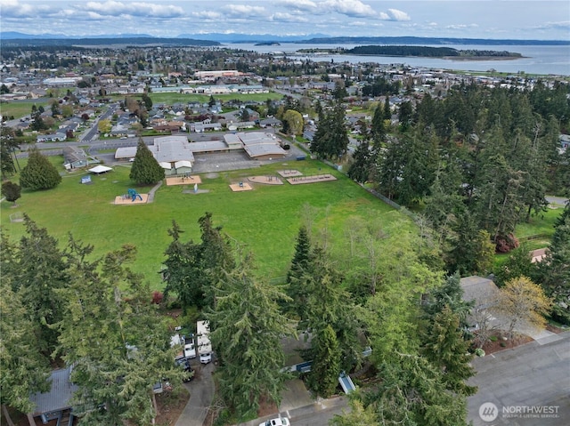 478 SW Judson Dr, Oak Harbor, WA 98277 - aerial view with a water and mountain view
