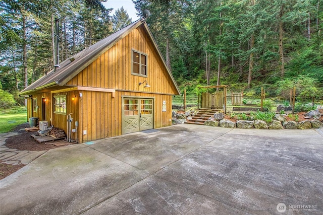 garage featuring a detached garage