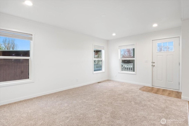 643 NW Hickory St, Mcminnville, OR 97128 - interior space featuring baseboards, carpet flooring, and recessed lighting